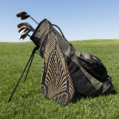 Kunst nouveau, art deco, ventilatorpatroon, brons, golfhanddoek (Groen)