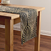 Kunst nouveau, art deco, ventilatorpatroon, brons, lange tafelloper (Voorbeeld)