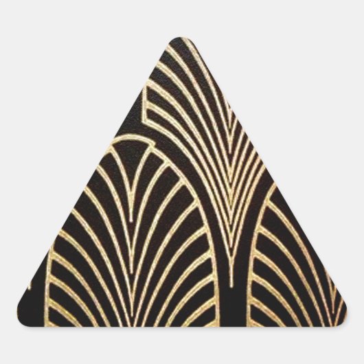 Kunst nouveau, art deco, ventilatorpatroon, brons, sticker (Voorkant)