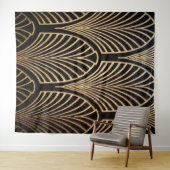 Kunst nouveau, art deco, ventilatorpatroon, brons, wandkleed (In Situ (horizontaal))