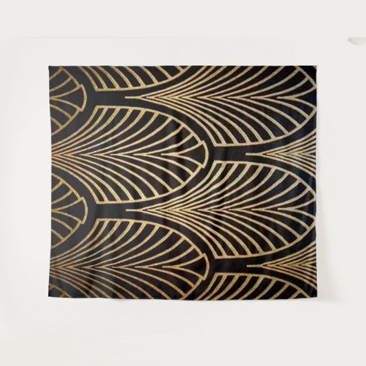 Kunst nouveau, art deco, ventilatorpatroon, brons, wandkleed (Voorkant (horizontaal))