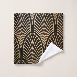 Kunst nouveau, art deco, ventilatorpatroon, brons, washandje