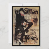 Kunst Nouveau Grillon, Man Drink bier (Voorkant)