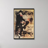 Kunst Nouveau Grillon, Man Drink bier Canvas Afdruk (Voorkant)