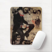 Kunst Nouveau Grillon, Man Drink bier Muismat (Met muis)