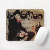 Kunst Nouveau Grillon, Man Drink bier Muismat (Met muis)