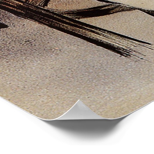  Kunst Nouveau Grillon, Man Drink bier Poster (Hoek)