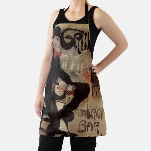  Kunst Nouveau Grillon, Man Drink bier Schort (Insitu)