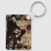 Kunst Nouveau Grillon, Man Drink bier Sleutelhanger (Achterkant)