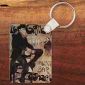  Kunst Nouveau Grillon, Man Drink bier Sleutelhanger (Achterkant)