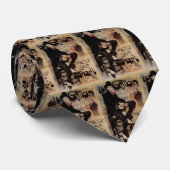 Kunst Nouveau Grillon, Man Drink bier Stropdas (Opgerold)