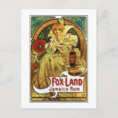  kunst nouveau Mucha Jamaica Rum ad Briefkaart (Voorkant)