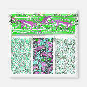 Kunst nouveau parrot aap oerwoud tropisch ontwerp magneet (Voorkant)