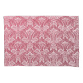 Kunst nouveau, roze, floreel patroon, metallisch c kussensloop (Voorkant)