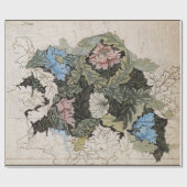 Kunst nouveau william morris plattegrond schets cadeaupapier (Vlak)