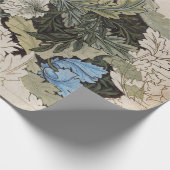 Kunst nouveau william morris plattegrond schets cadeaupapier (Hoek)