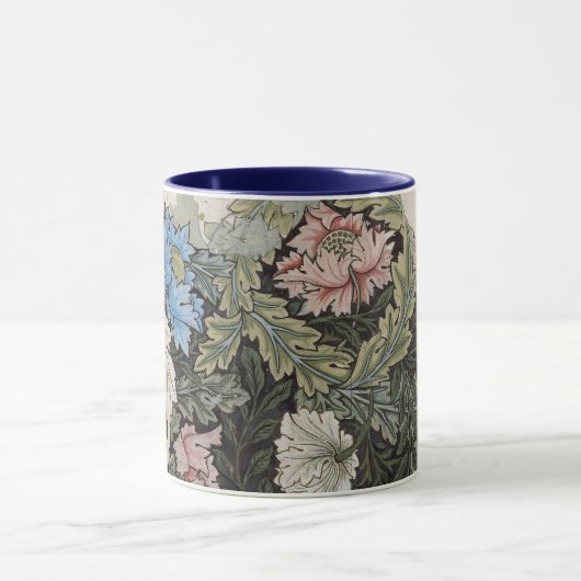 Kunst nouveau william morris plattegrond schets mok (Midden)