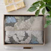 Kunst nouveau william morris plattegrond schets tissuepapier (Geschenk)