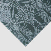 Kunst nouveau, zilvergrijs blauw, patroon, , ret tissuepapier (Detail)