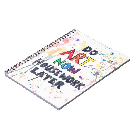 Kunst nu, huiswerk later notitieboek (Linkerzijde)