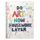 Kunst nu, huiswerk later notitieboek (Voorkant)