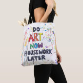 Kunst nu, huiswerk later tote bag (Dichtbij)