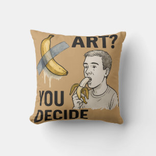Kunst of snack? Het bananendebat Kussen
