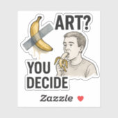 Kunst of snack? Het bananendebat Sticker (Vel)