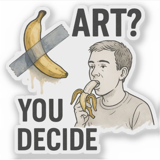 Kunst of snack? Het bananendebat Sticker (Voorkant)