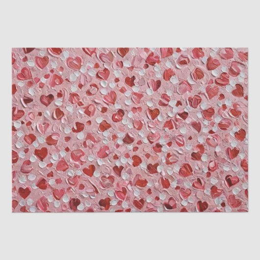 Kunst Olie Hart Ontwerp Print Tissuepapier (Voorkant)