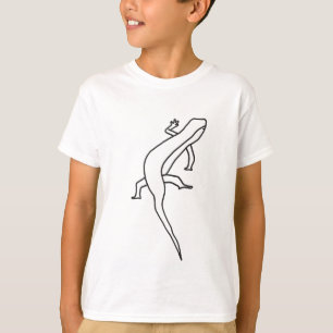 Kunst omlijnen, tekening van lizard T-shirt