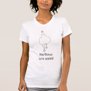 Kunst omlijnen, Turkturkije, kalkoenen zijn coole  T-shirt