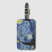  Kunst ontmoet Wiskunde, Van Gogh ontmoet Fibonacc Bagagelabel (Voorkant (verticaal))