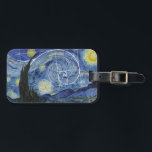 Kunst ontmoet Wiskunde, Van Gogh ontmoet Fibonacc Bagagelabel<br><div class="desc">Vincent van Gogh ontmoet Leonardo Fibonacci. Fibonacci-spiraalvormig bovenop elementen van het beroemde schilderij van Gogh.</div>