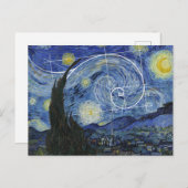  Kunst ontmoet Wiskunde, Van Gogh ontmoet Fibonacc Briefkaart (Voorkant / Achterkant)