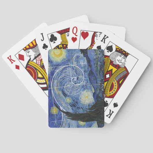  Kunst ontmoet Wiskunde, Van Gogh ontmoet Fibonacc Pokerkaarten (Achterkant)