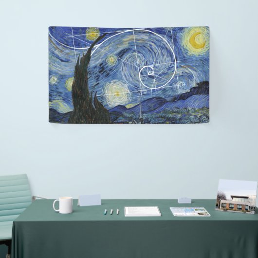 Kunst ontmoet Wiskunde, Van Gogh ontmoet Fibonacc Spandoek (Beurs)