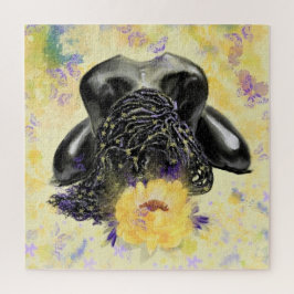 Kunst - Ontspan en herstel - Vrouw en botervliegen Legpuzzel