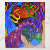 Kunst ontwerpt de symfonie die mijn leven is wijn etiket (Enkel label)