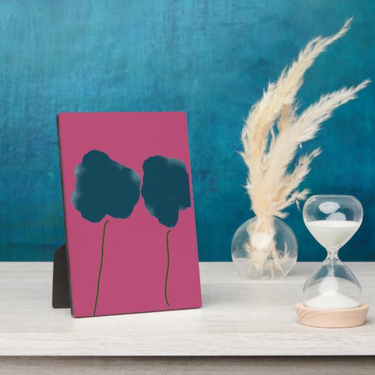 Kunst op bomen met rode achtergrond fotoplaat (Zijkant)