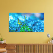 Kunst op canvas - Gras met waterdruppels Afdruk (Insitu (Woonkamer))