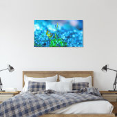 Kunst op canvas - Gras met waterdruppels Afdruk (Insitu (Slaapkamer))