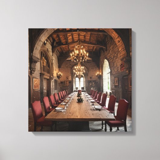 Kunst op canvas (Kasteel Eetzaal-5) Afdruk (Voorkant)