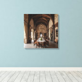 Kunst op canvas (Kasteel Eetzaal-7) Afdruk (Insitu (Houten vloer))