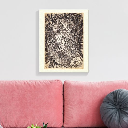 Kunst op Canvas met verschillende kleuren (Insitu (Woonkamer))