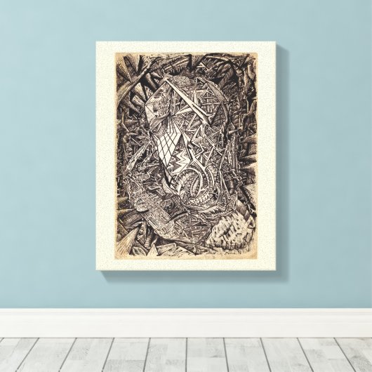 Kunst op Canvas met verschillende kleuren (Insitu (Houten vloer))