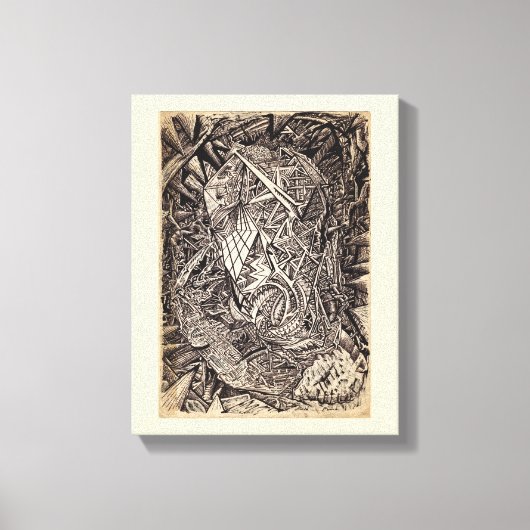 Kunst op Canvas met verschillende kleuren (Voorkant)