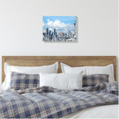 Kunst op canvas uit Auckland Afdruk (Insitu (Slaapkamer))