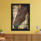 Kunst op de kastanjepaardjes, illustratief in de v canvas afdruk (Insitu (Woonkamer))