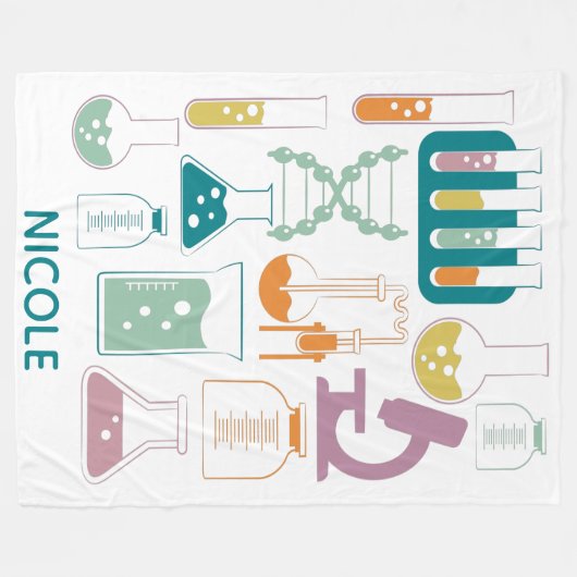 Kunst op de wetenschaps- en scheikundeschool fleece deken (Voorkant (Horizontaal))